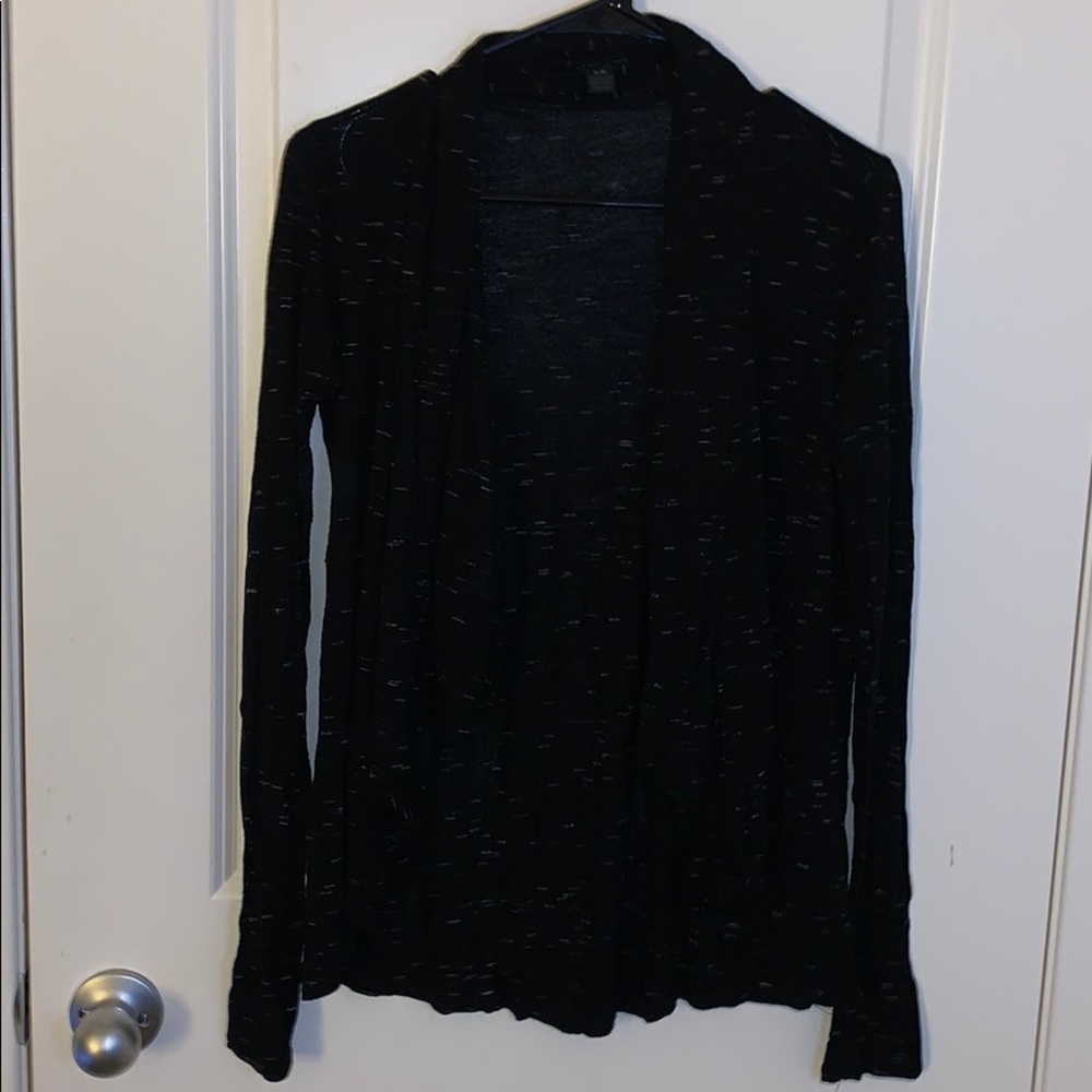 Black thin material throw over